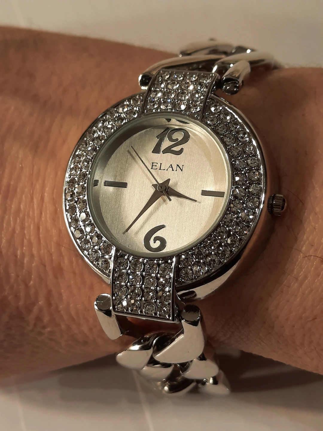 ELAN Women's Watch - Silver Tone Crystal Accent