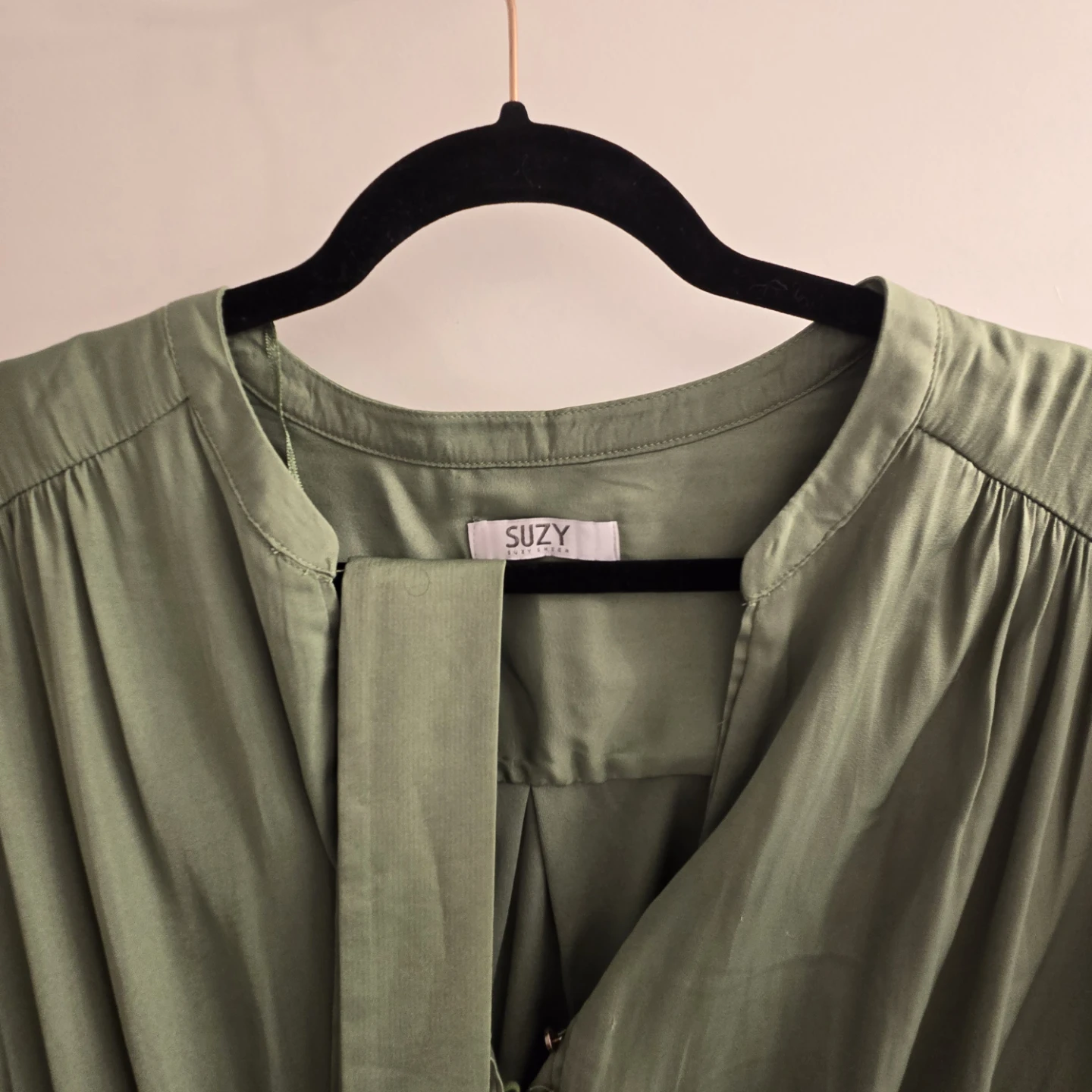Brand new Never worn Suzy Shier Olive Green Tiered Midi Dress XL - photo 2