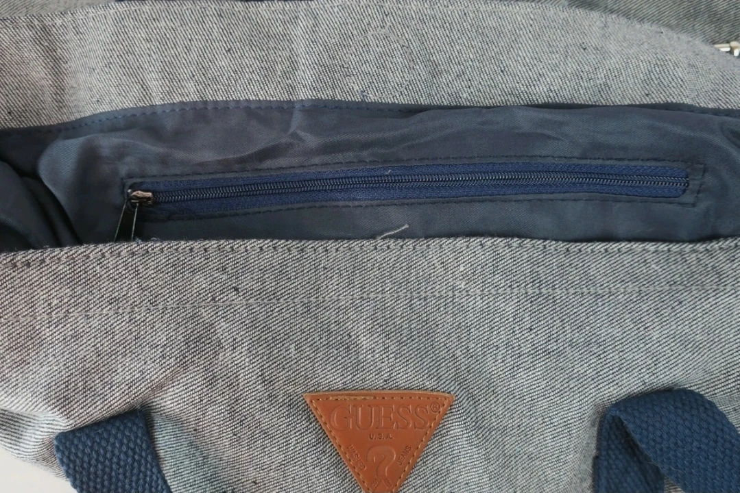 GUESS Jeans denim tote bag  Y2K-era messenger purse. - photo 3
