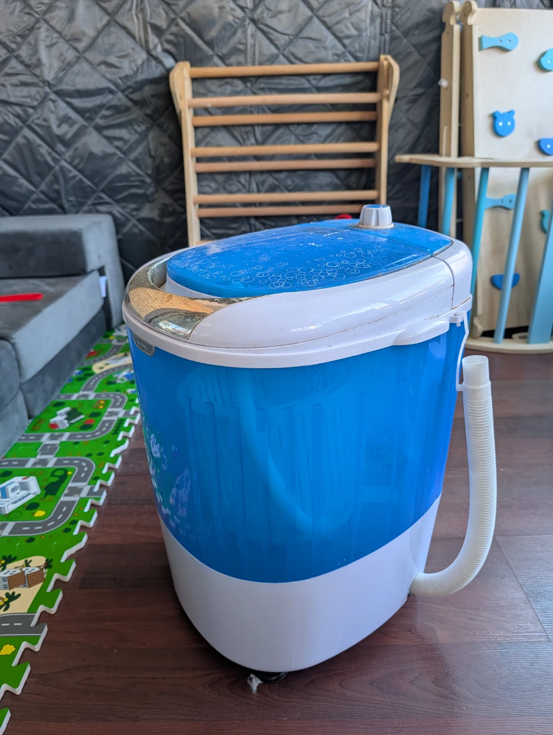 COSTWAY Portable Mini Washing Machine with Spin Dryer - Blue - photo 2