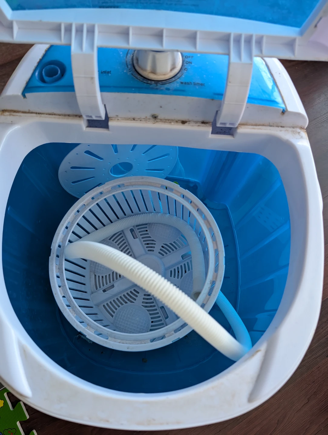 COSTWAY Portable Mini Washing Machine with Spin Dryer - Blue - photo 3