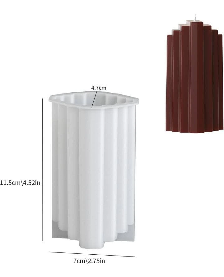 Set of 2 Geometric Pillar Candles - photo 2