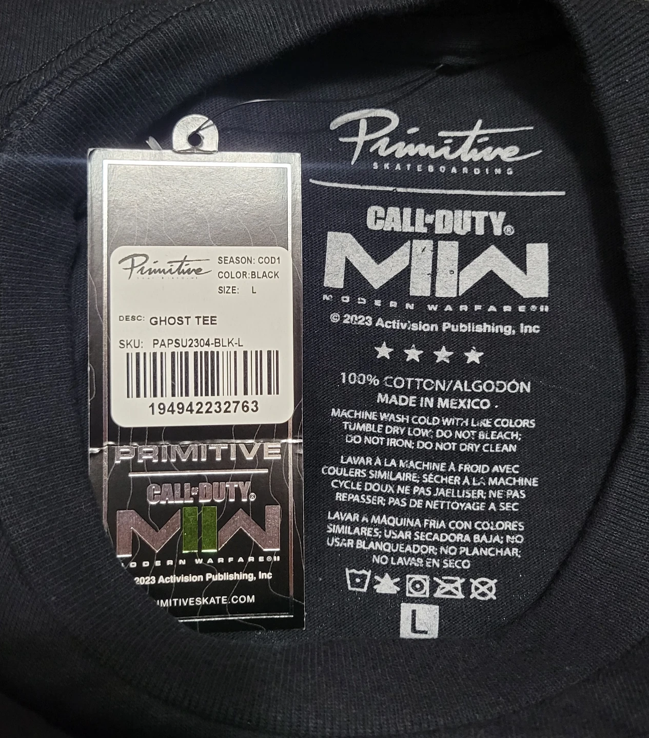 Primitive Call of Duty Modern Warfare Ghost T-Shirt Size L - photo 2