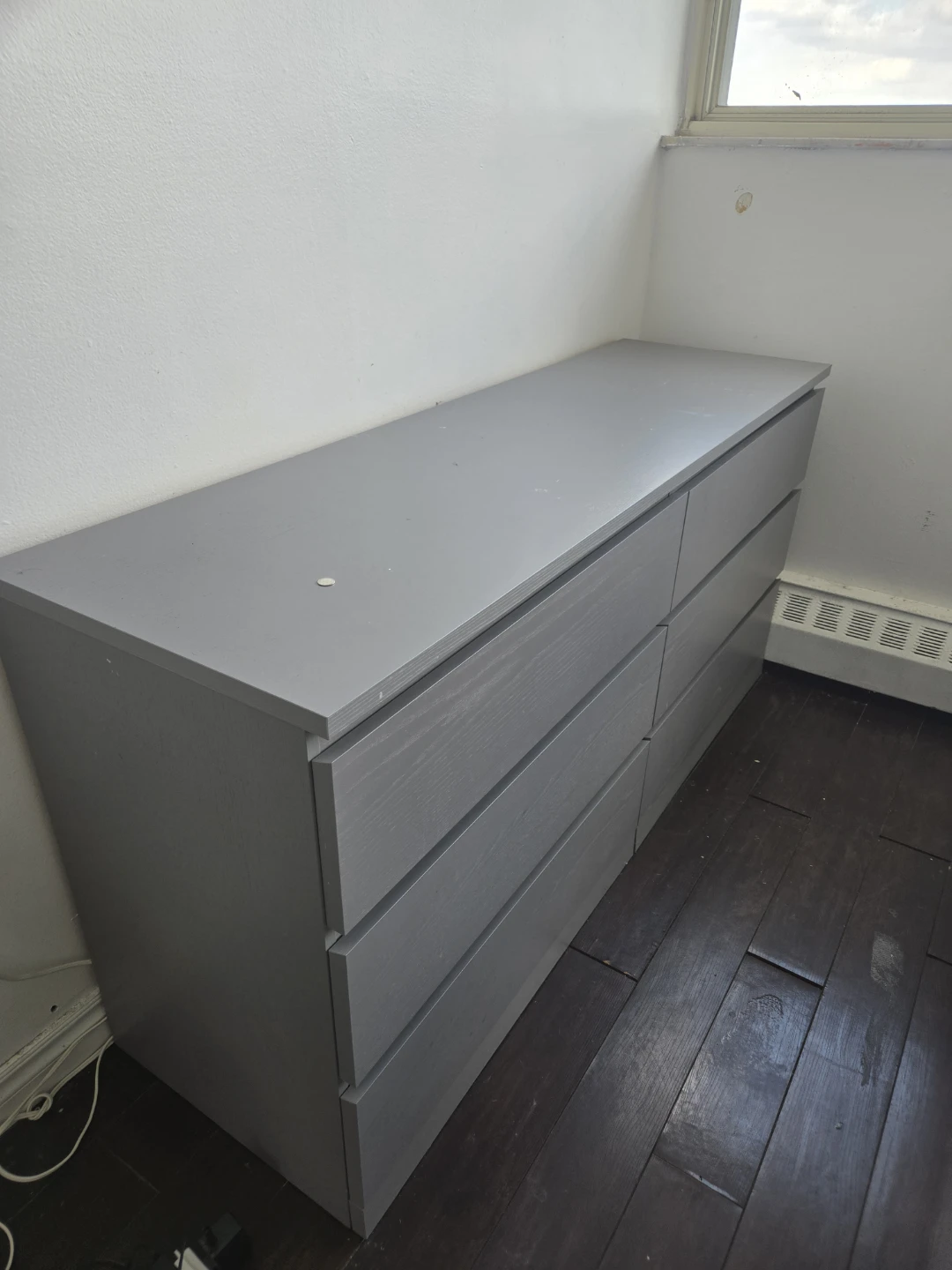 Grey six-drawer dresser - photo 2
