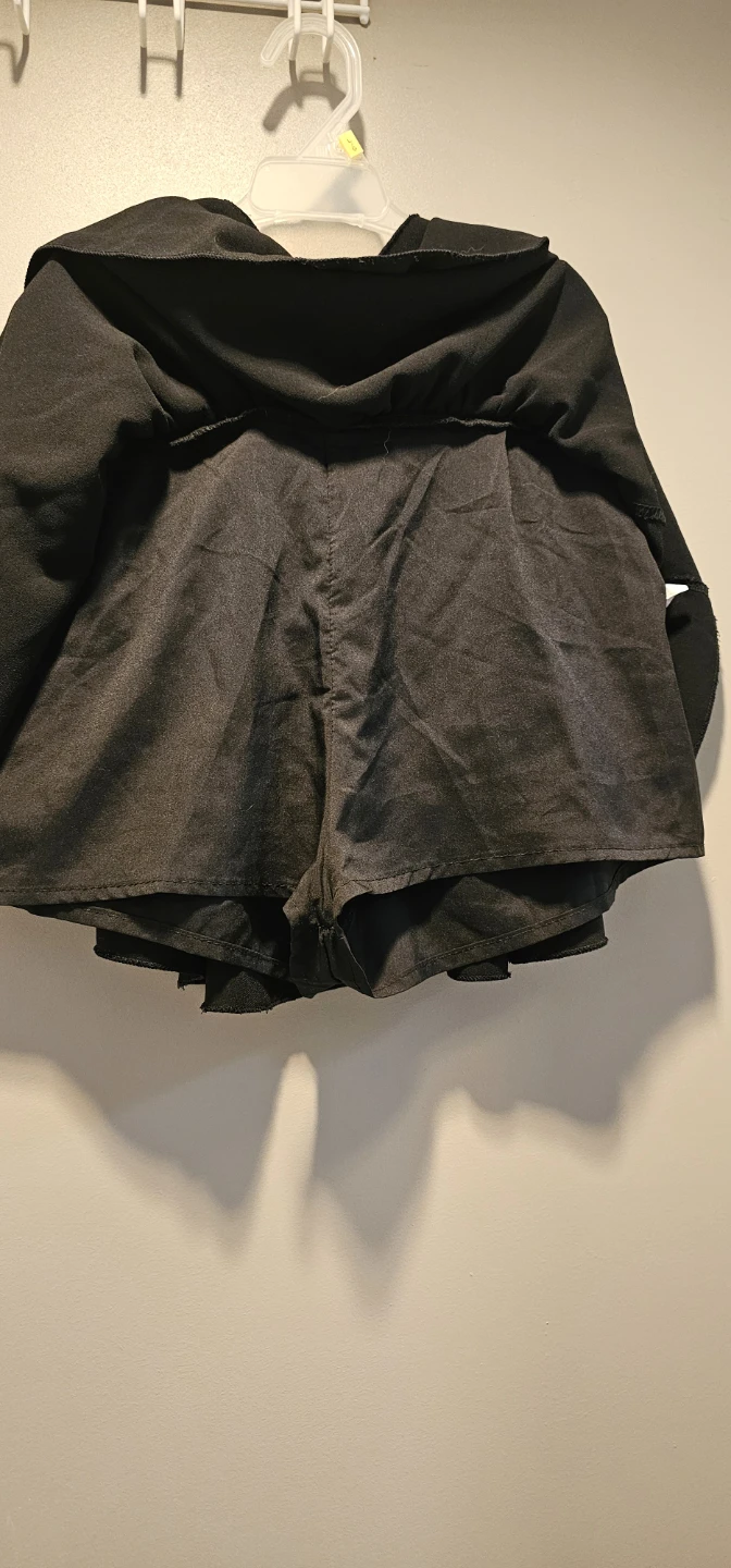 Black Layered Ruffle Skirt with Built-in Shorts - photo 2