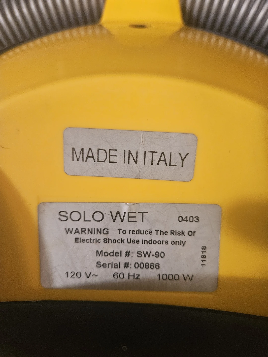 Solo-Wet SW-90 Wet/Dry Vacuum Cleaner - photo 4