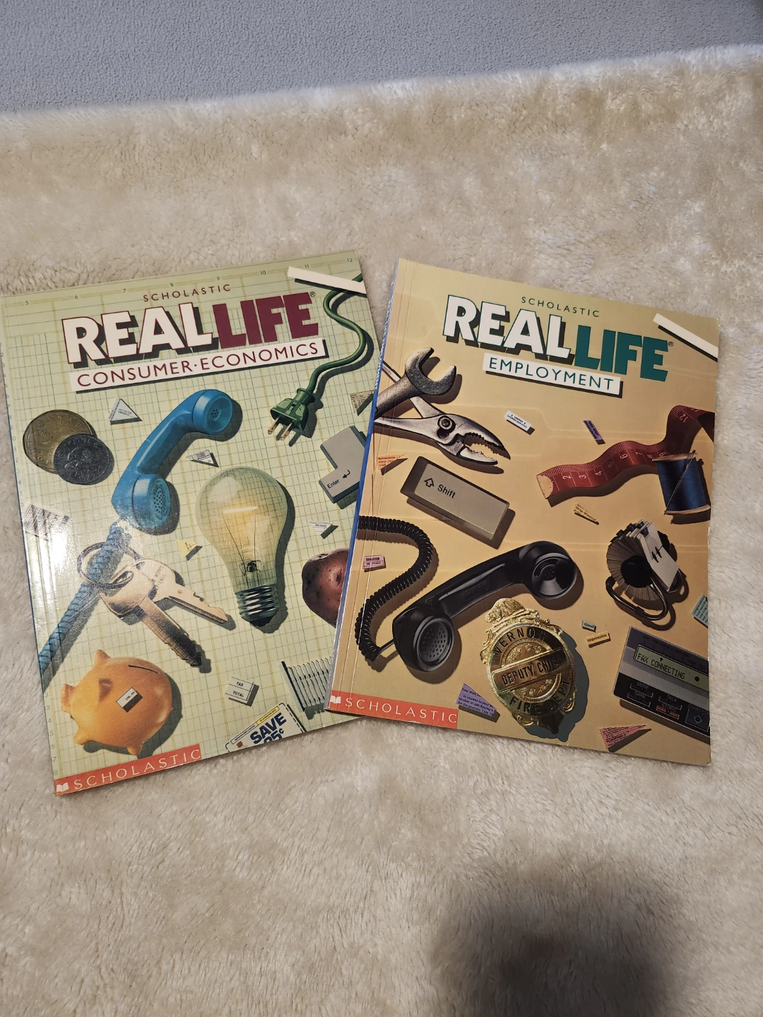 1991 Scholastic Real Life Consumer Economics & Employment Books