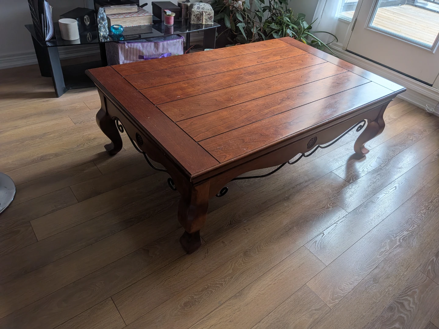 Wooden Coffee Table - 53" L x 33" W x 18" H