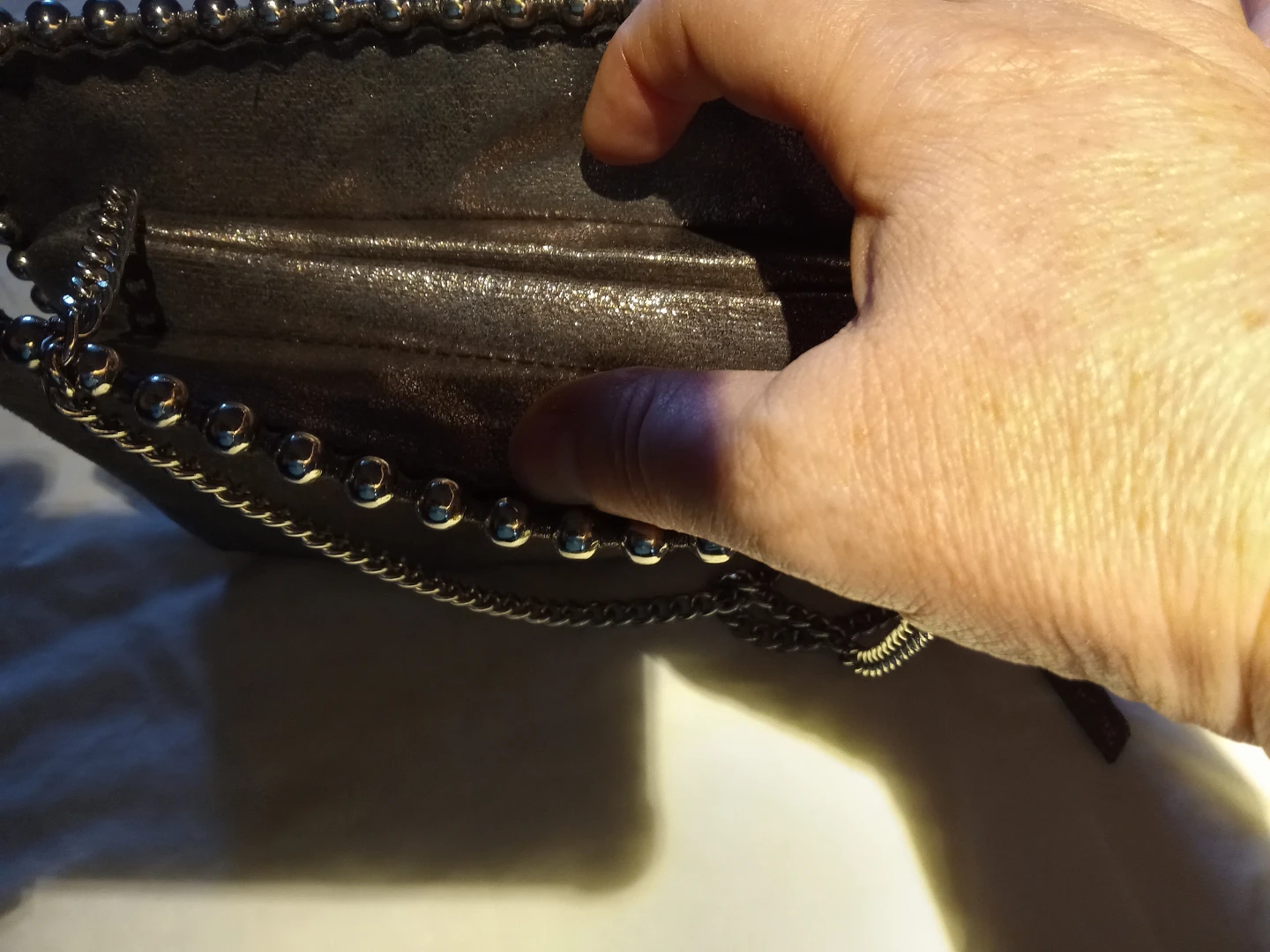 Studded Clutch Purse with Chain Strap - photo 5