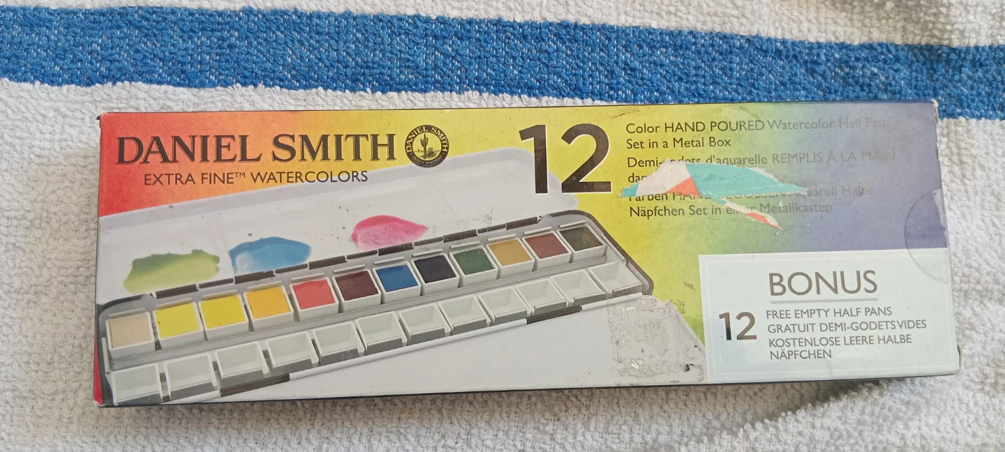 Daniel Smith 12 Color Watercolor Half Pan Set in Metal Box