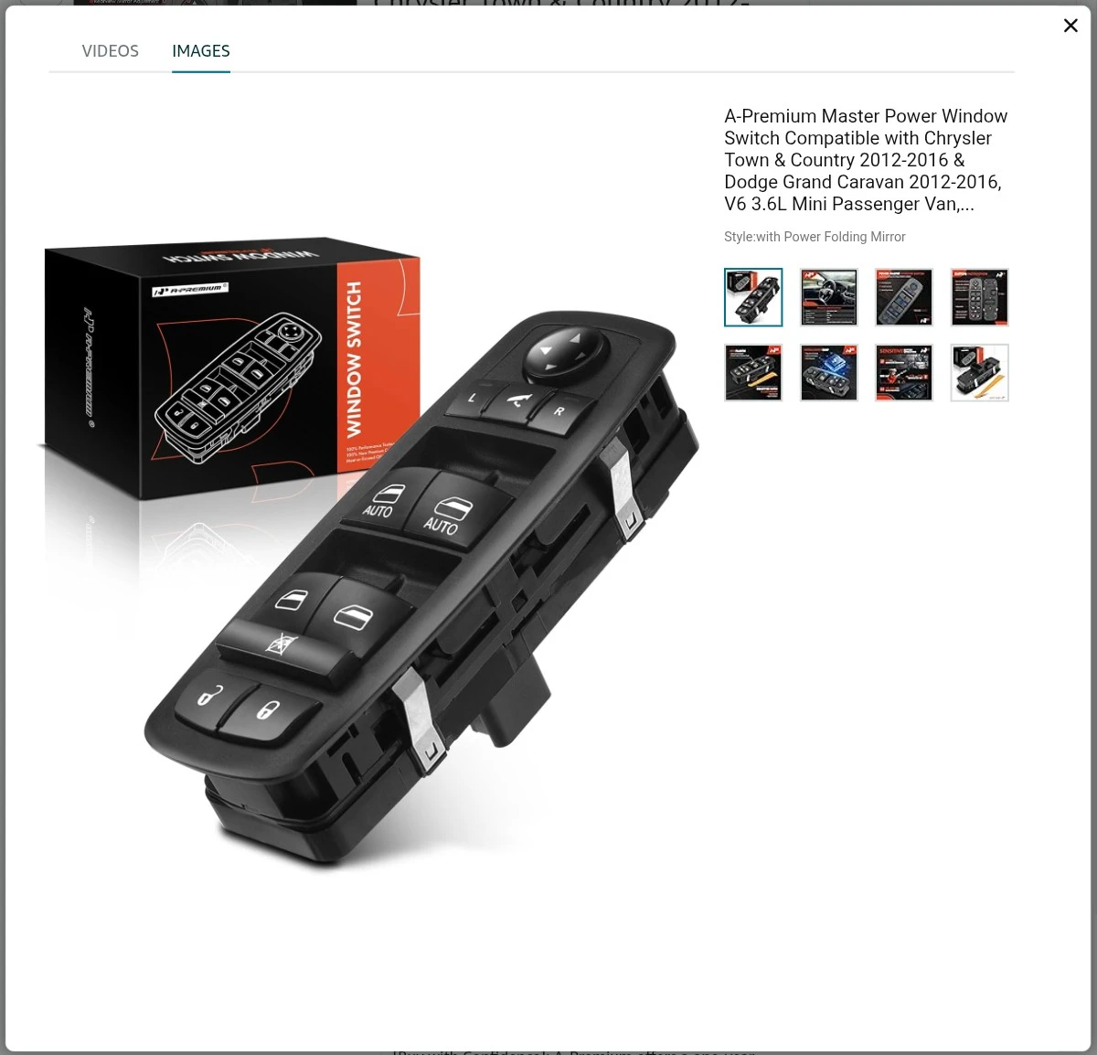 Master Power Window Switch for Jeep, Dodge, Chrysler - 0+3 Pin