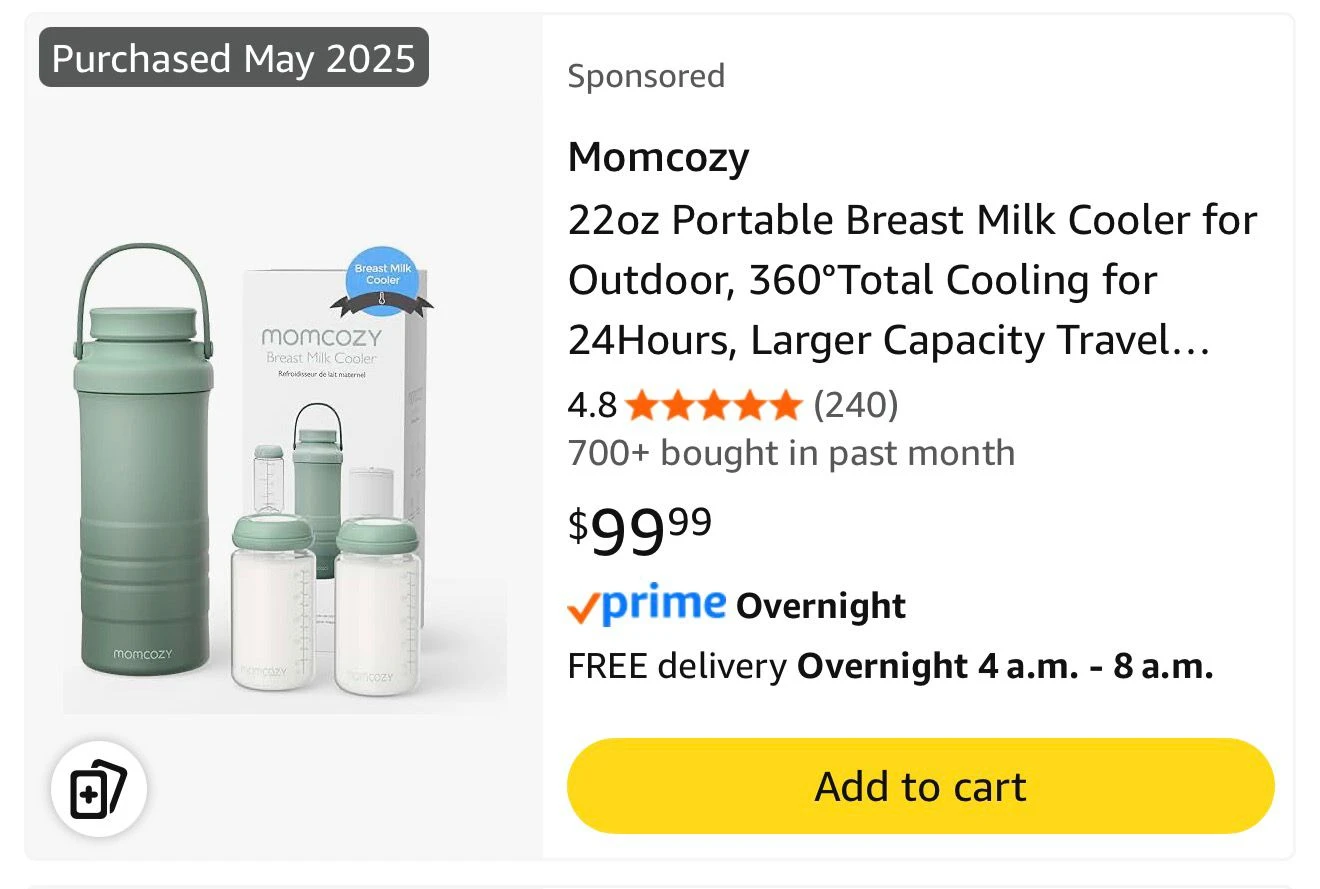 Momcozy 22oz Portable Breast Milk Cooler