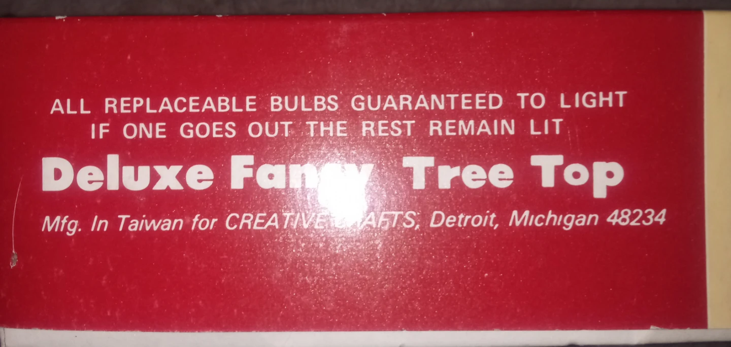 Designers Deluxe vintage Fancy Tree Top Christmas Light - photo 3