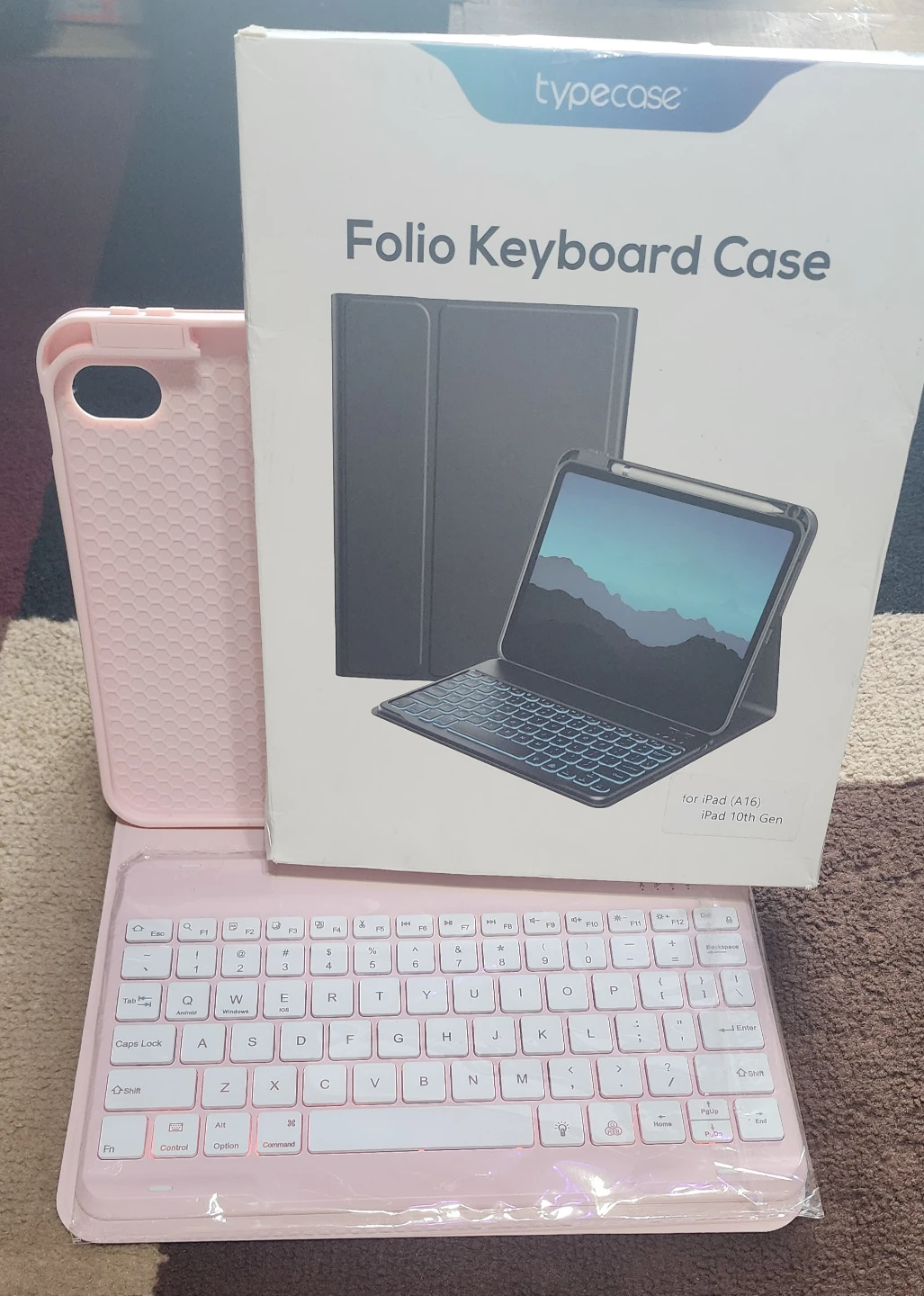 Typecase Folio Keyboard Case for iPad 10th Gen - Light Pink