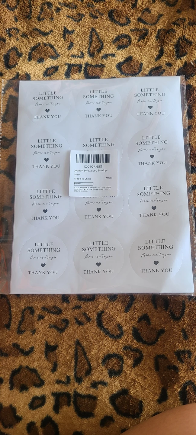 Little Something from me to you Thank You Stickers (Sheet of 12)
