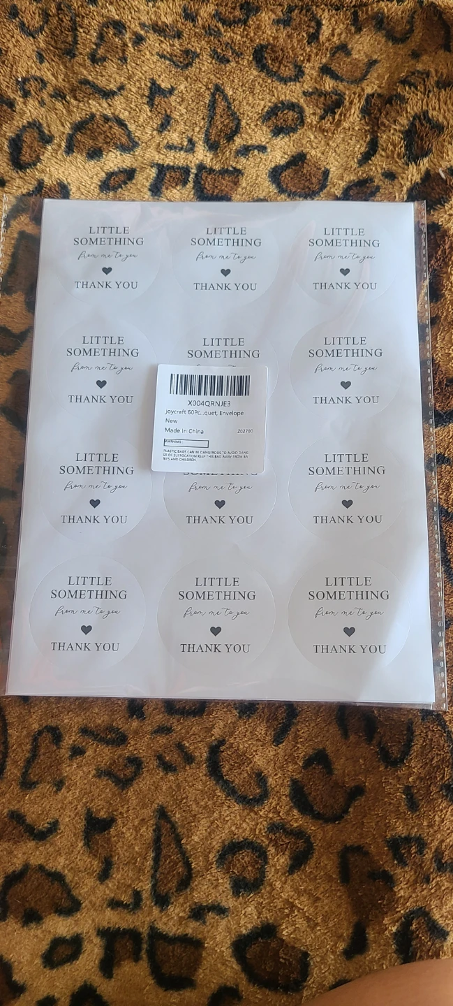 Little Something from me to you Thank You Stickers (Sheet of 12) - photo 2