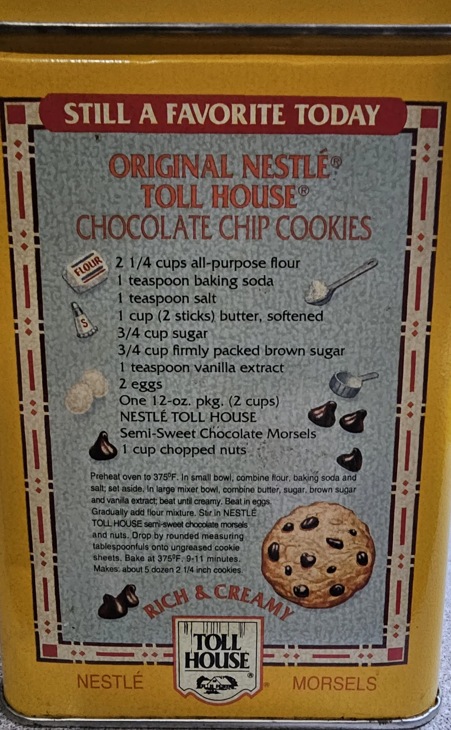 Nestle Toll House Original Chocolate Chip Cookie Tin