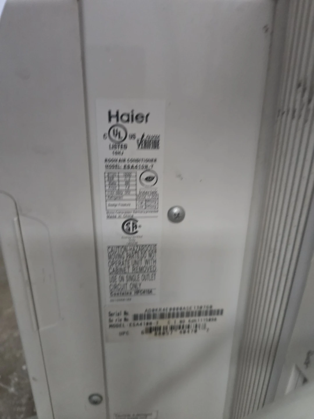 Haier Room Air Conditioner ESA4108-T - photo 2