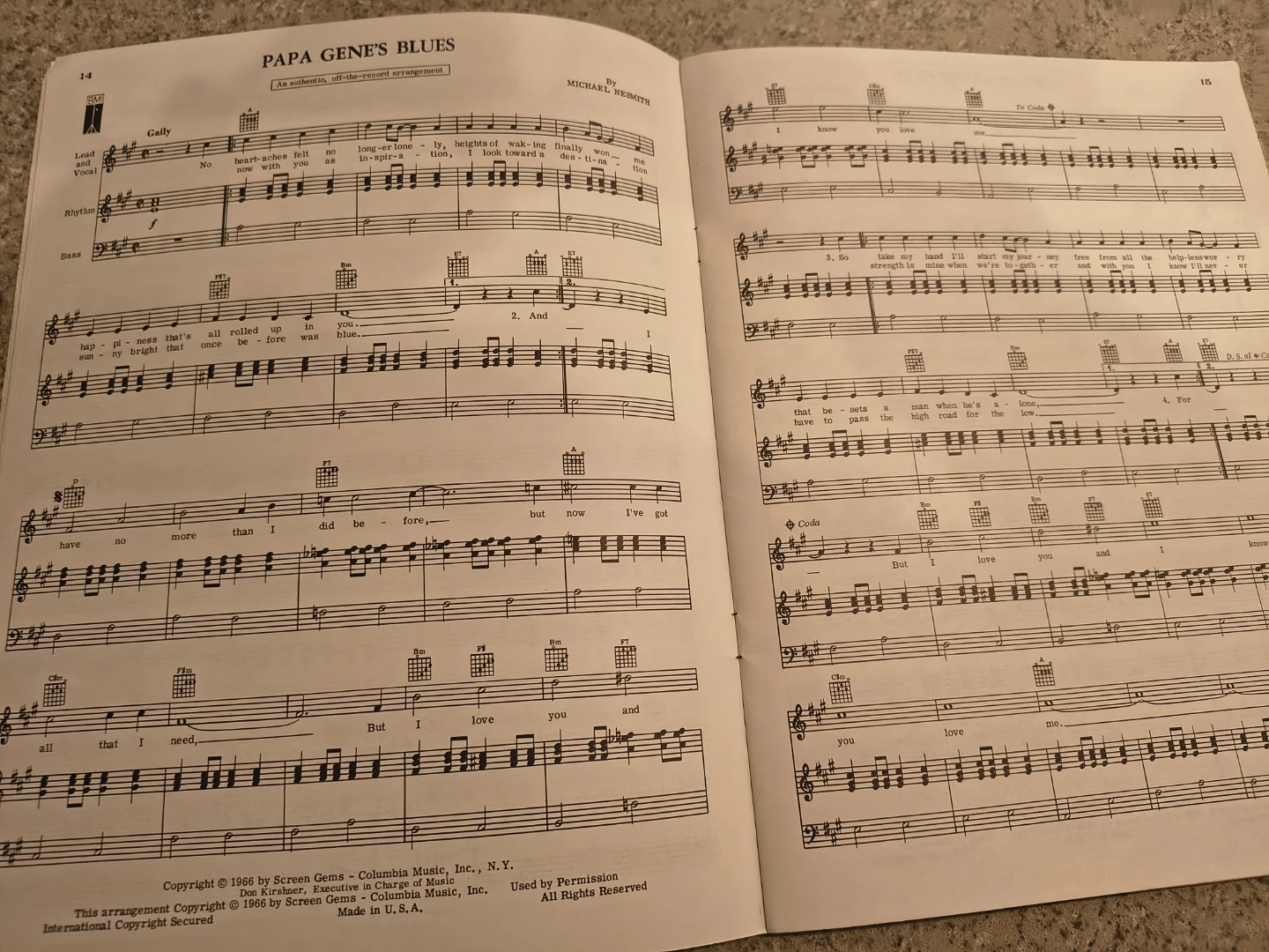 The Monkees Music Book Words/Music Chord Names - photo 4