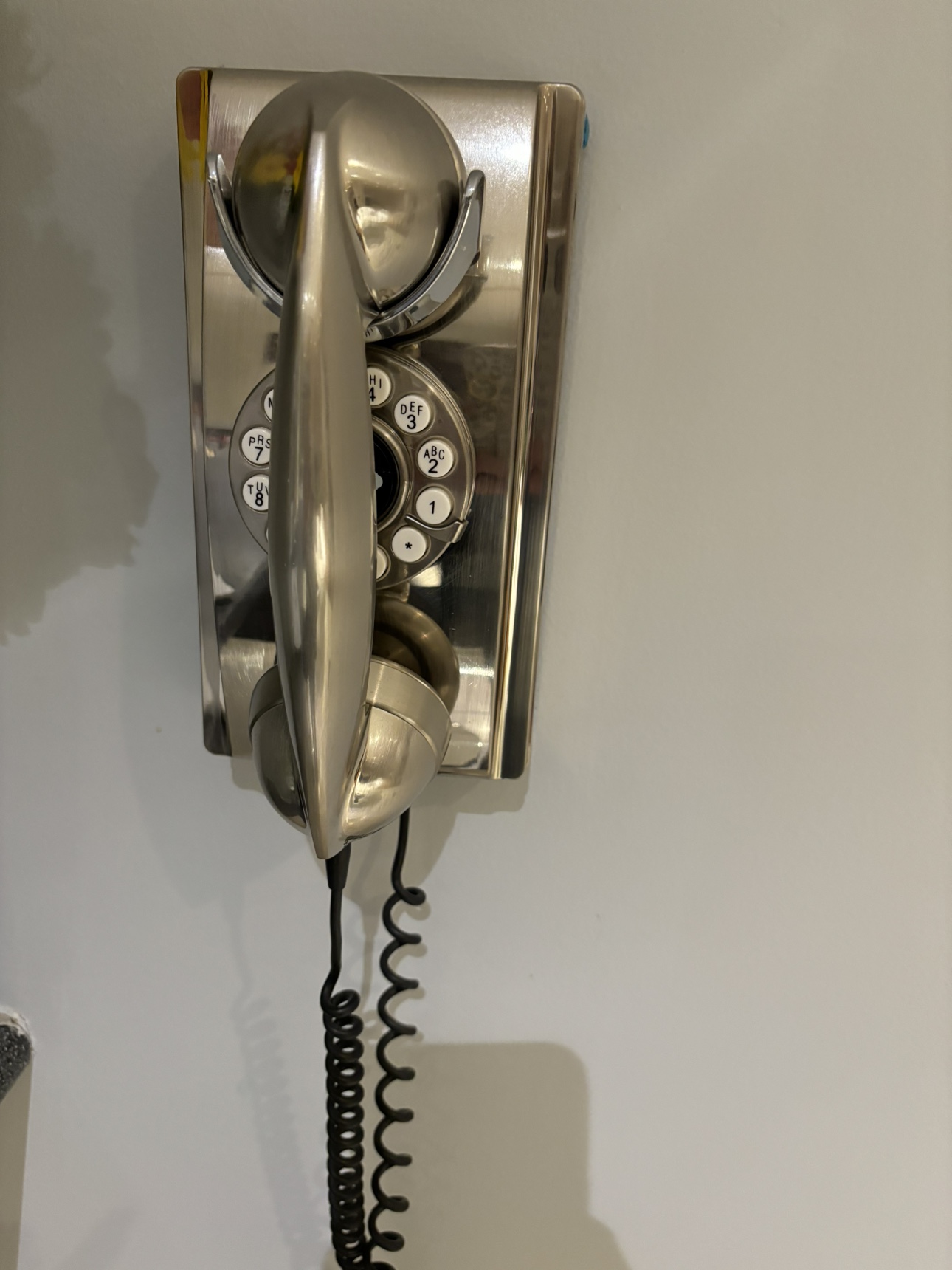 Silver land line phone