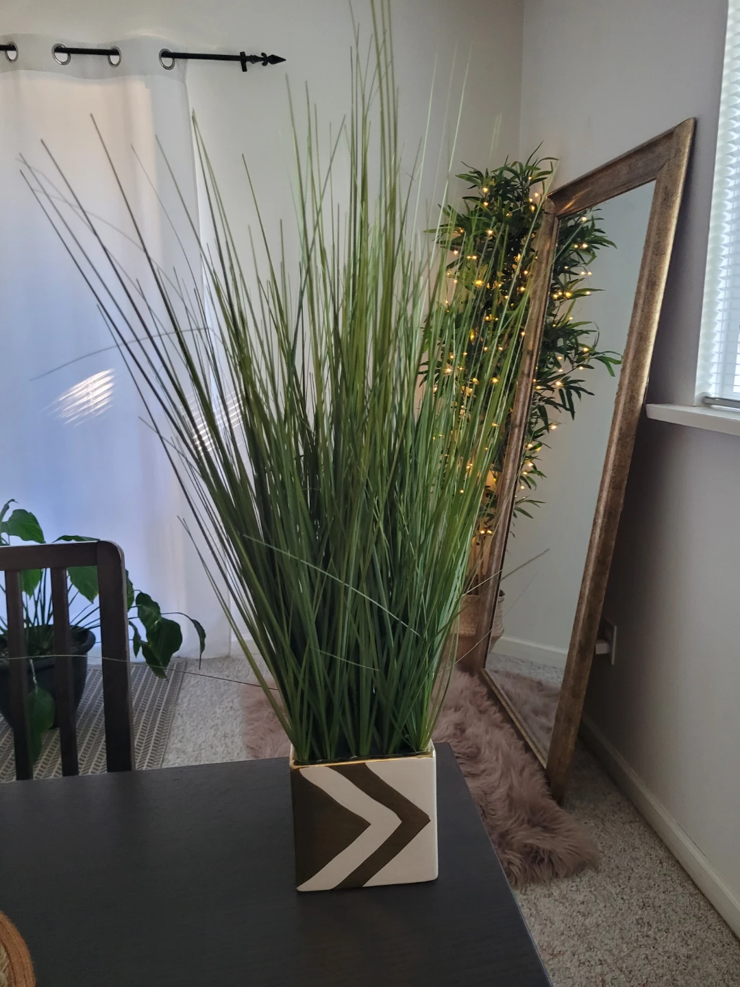 Artificial Tall Grass Plant in Decorative Pot