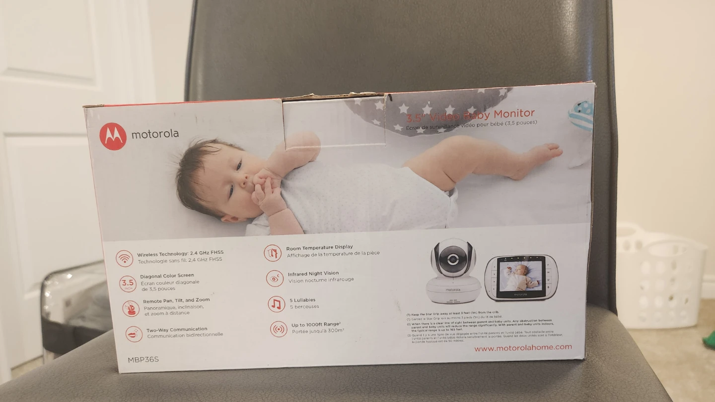 Motorola 3.5" Video Baby Monitor MBP365 - photo 2