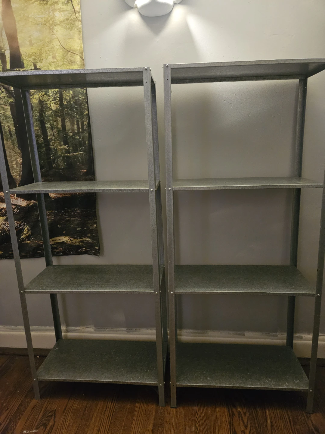 2 IKEA Metal Shelving Units
