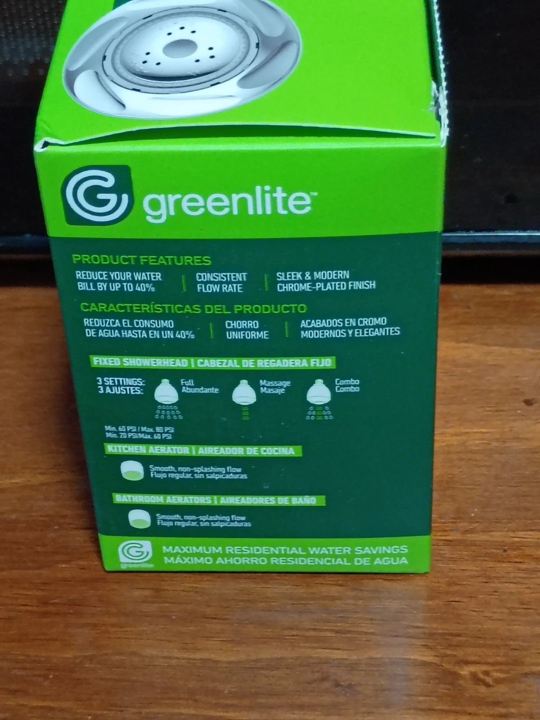 Greenlife High-Efficiency Showerhead + Aerator Kit