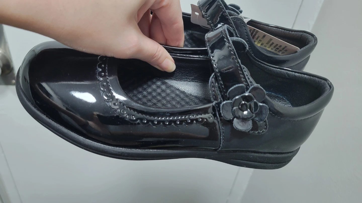 Lepbear Black Patent Mary Jane School Shoes - photo 3
