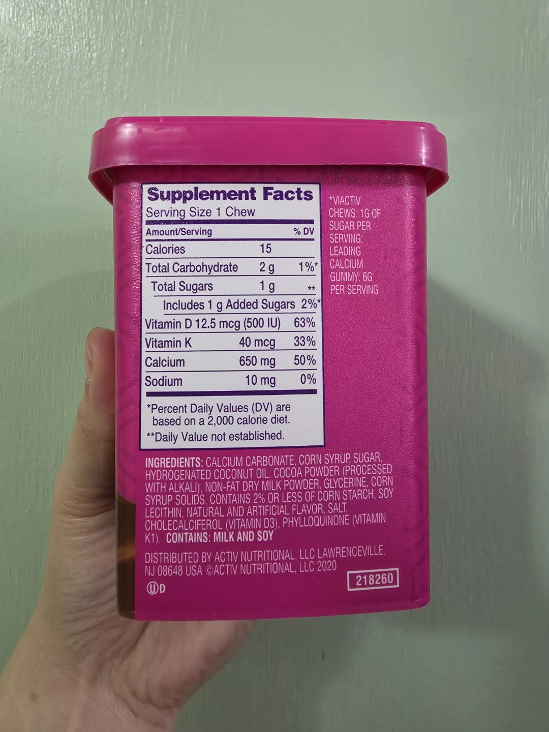 Viactiv Calcium Milk Chocolate Soft Chews 60ct - photo 4