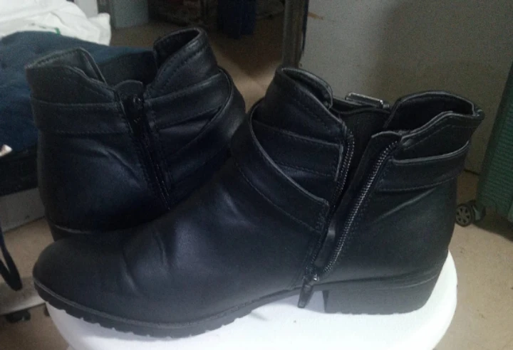 Black Ankle Boots with Buckle Detail