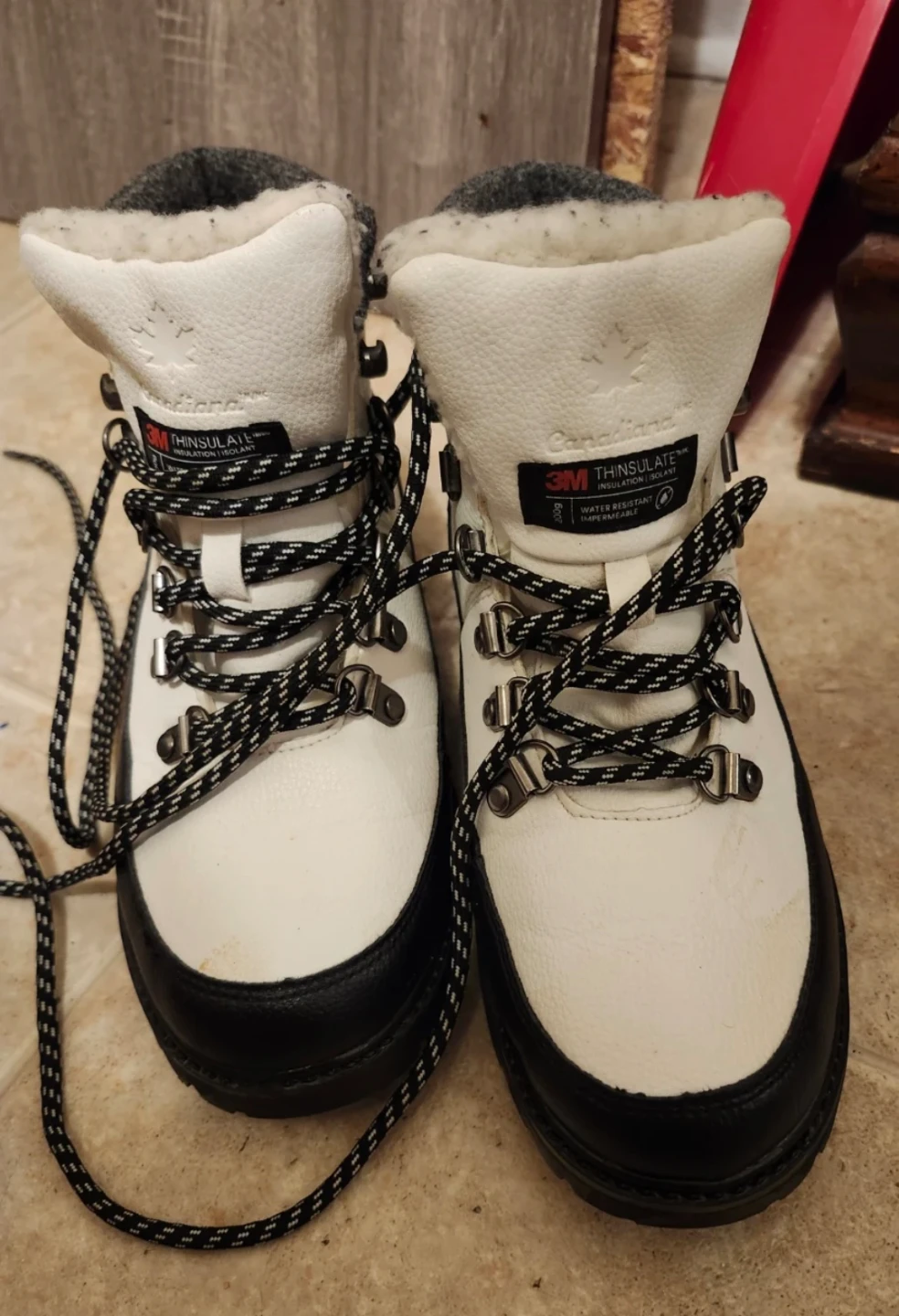 Canadian Made White and Black Winter Boots - photo 4