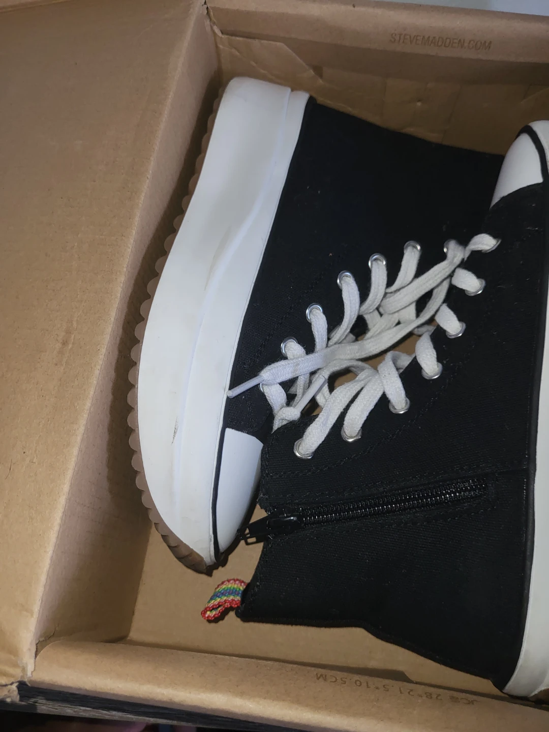 Steve Madden Kids "JWINONAA" Black High Top Sneakers - Size 3 - photo 3