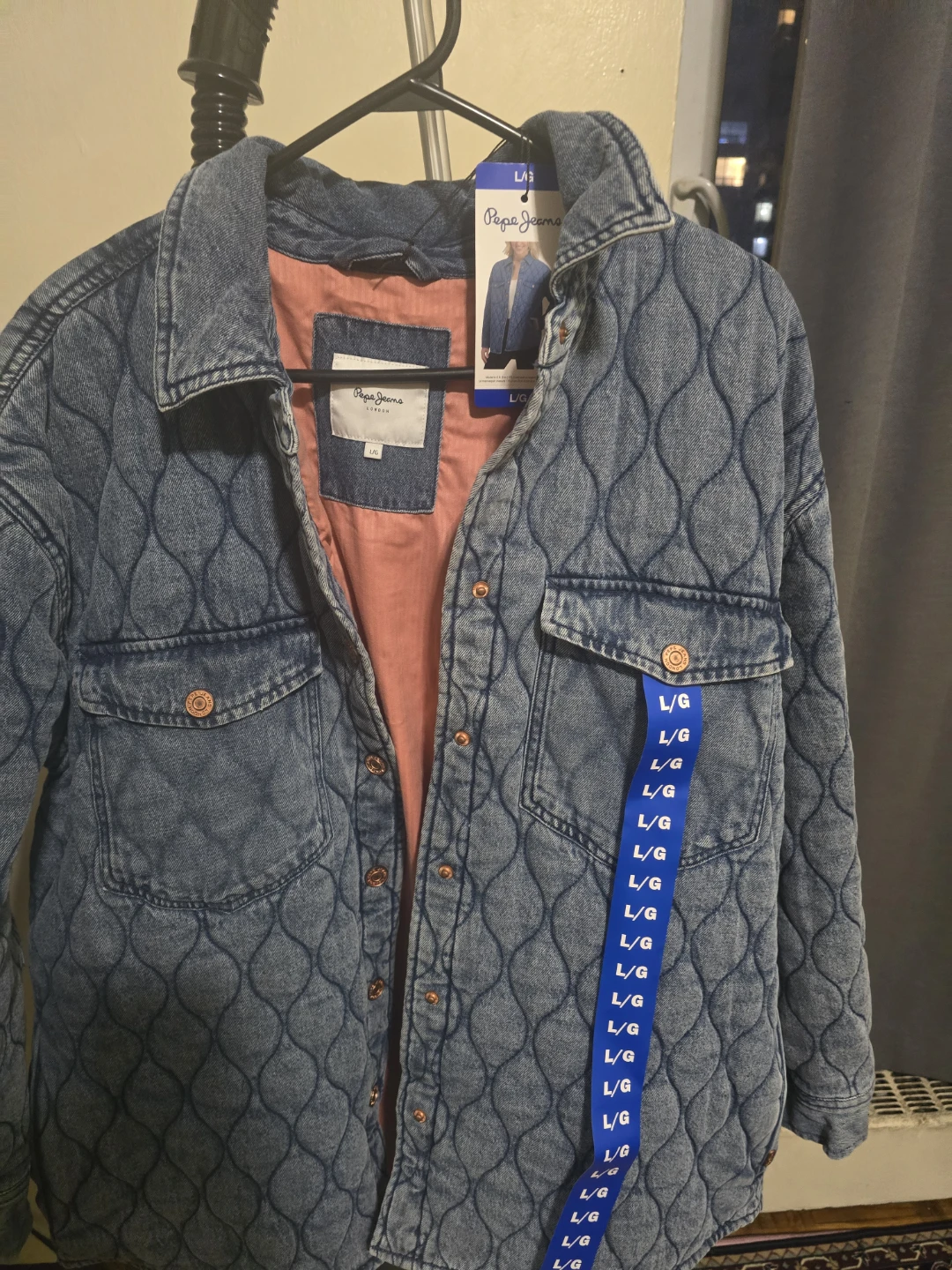 Pepe Jeans Quilted Denim Shirt Jacket L/🥕 - photo 3