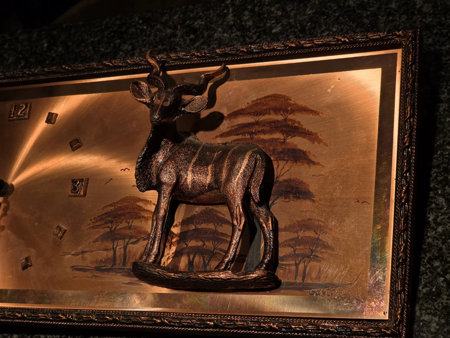Copper Deer Silhouette Wall Clock - photo 2