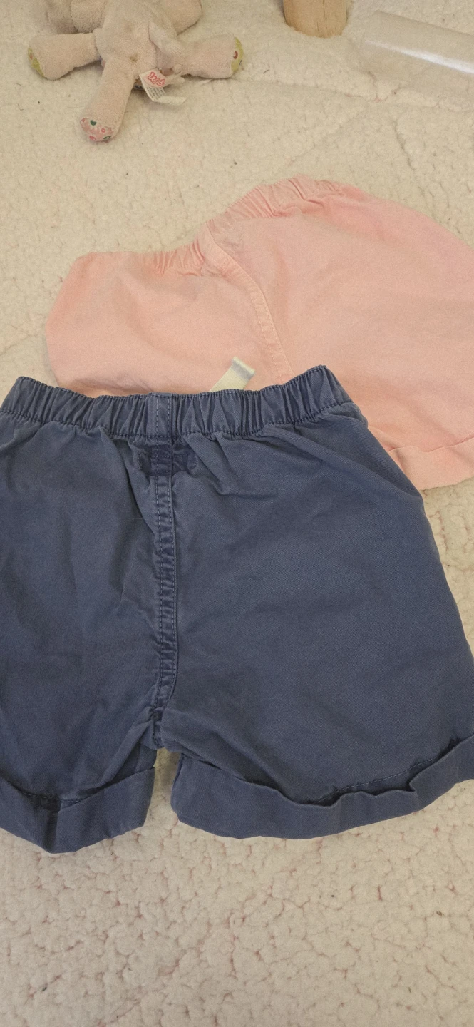 Baby Roots Shorts - Pink & Blue - 6-12 Months - photo 5