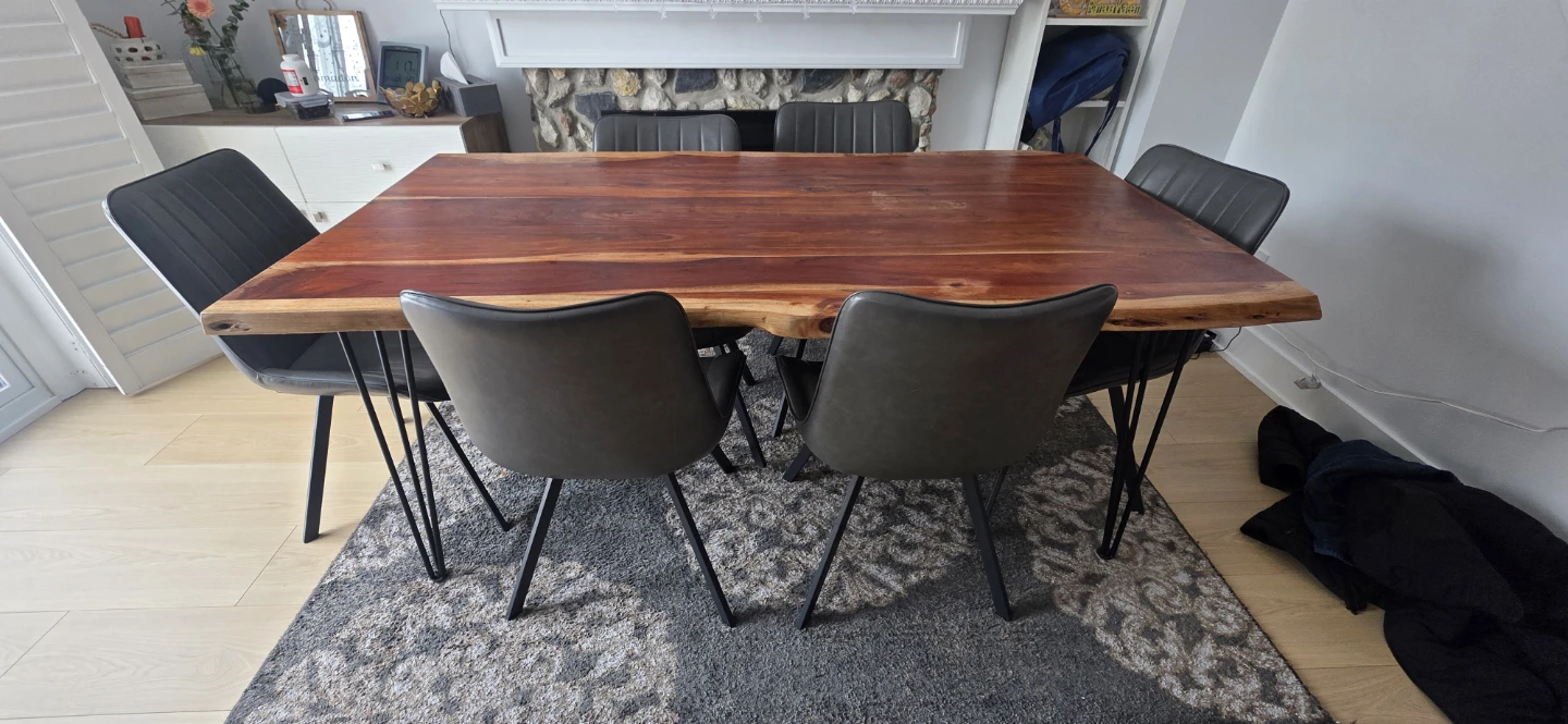 Live Edge Dining Table with 6Chairs - photo 2
