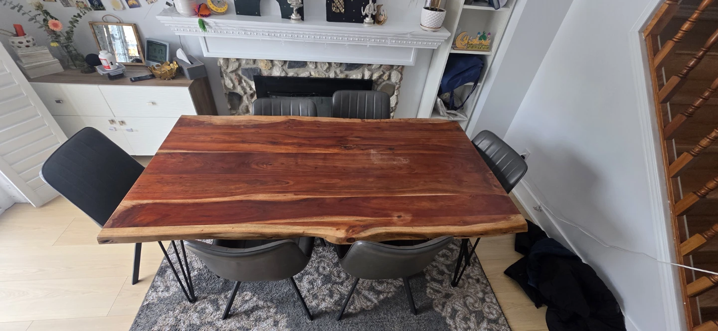 Live Edge Dining Table with 6Chairs - photo 5