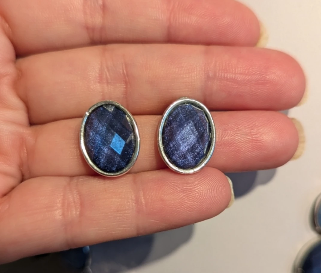 Blue Stone Necklace and Earring Set - photo 4