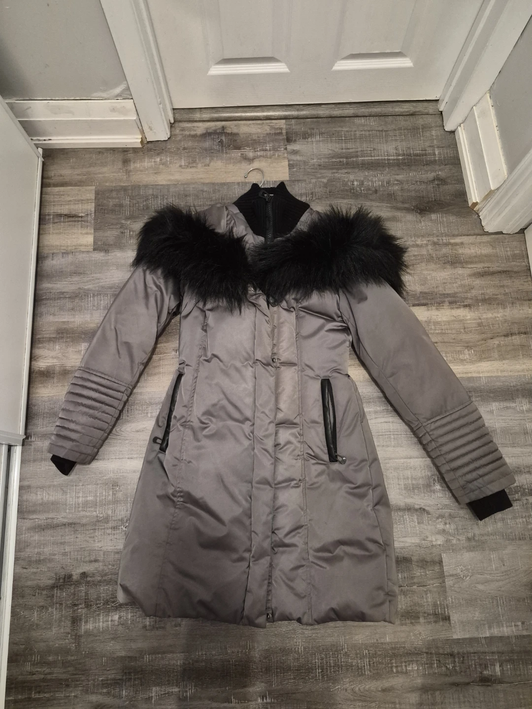 Puffer Coat with Fur Hood - photo 3