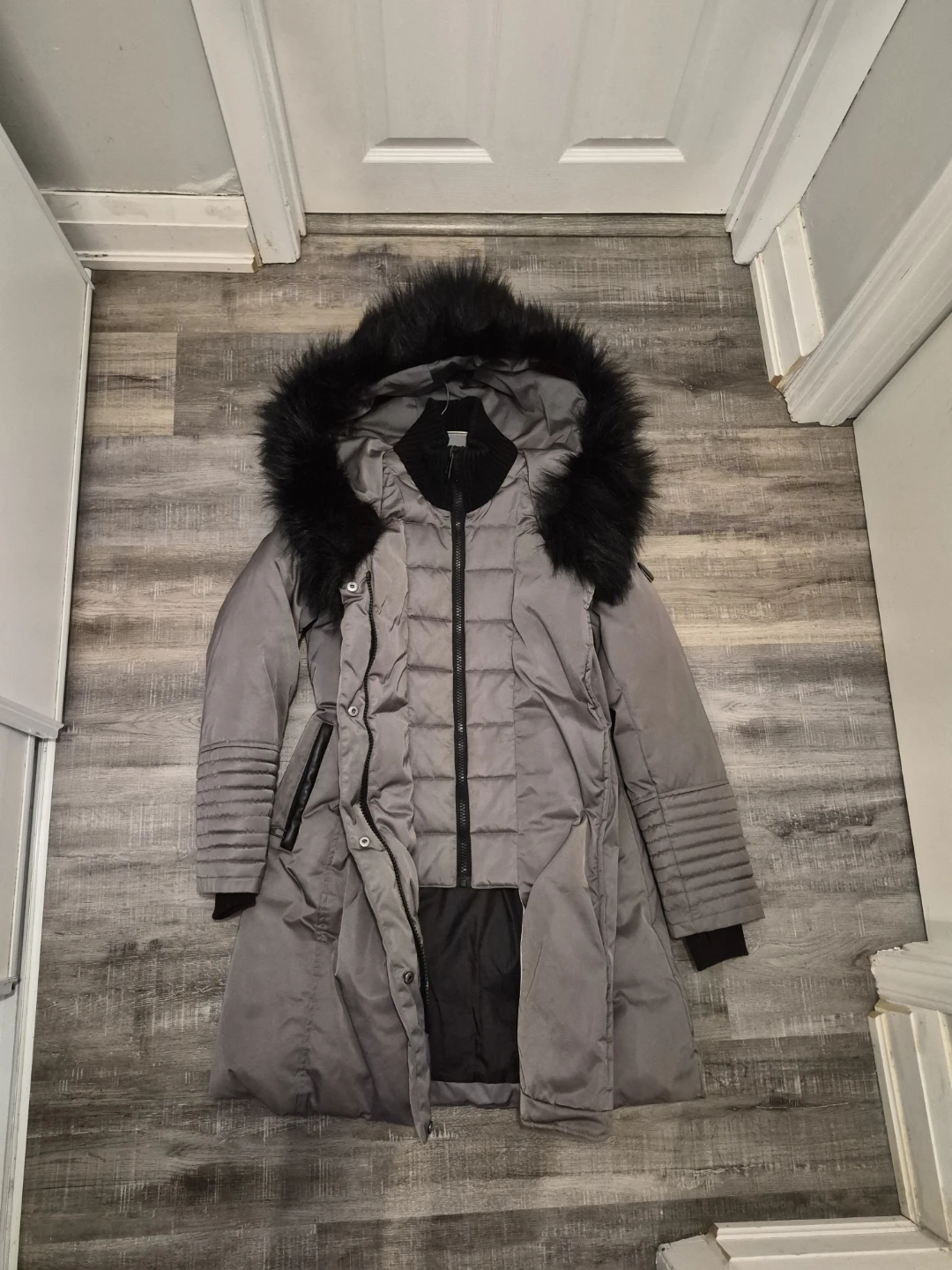 Puffer Coat with Fur Hood - photo 5