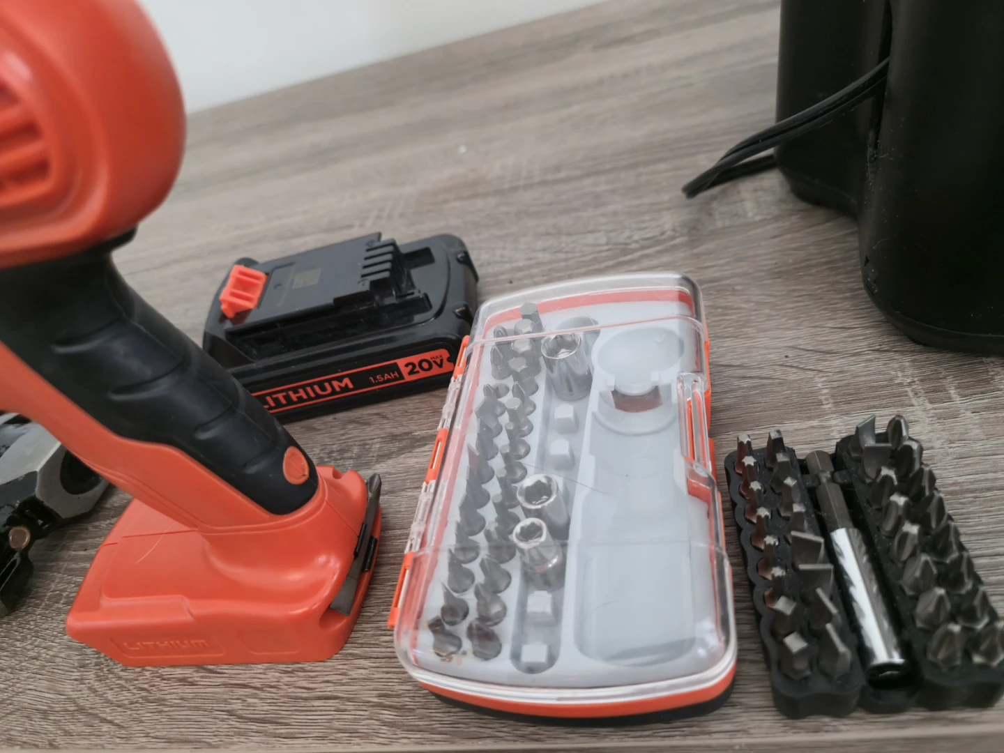 Black & Decker Lithium Drill with Mastercraft Hammer and Tools - photo 2