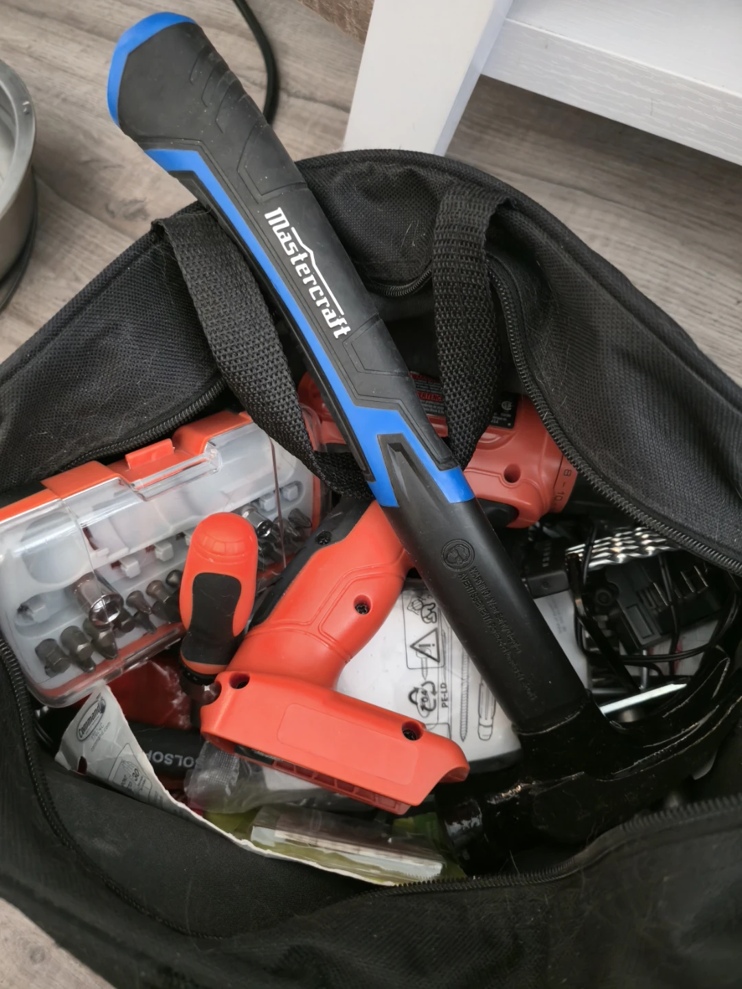 Black & Decker Lithium Drill with Mastercraft Hammer and Tools - photo 4