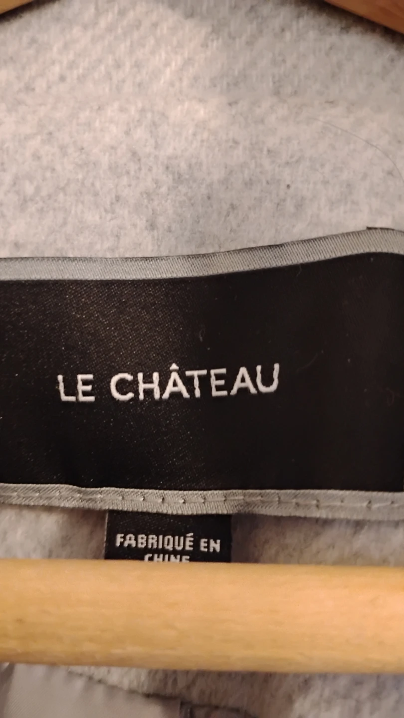 Le Château Light Grey Wool Blend Coat - Size TTG/XXL