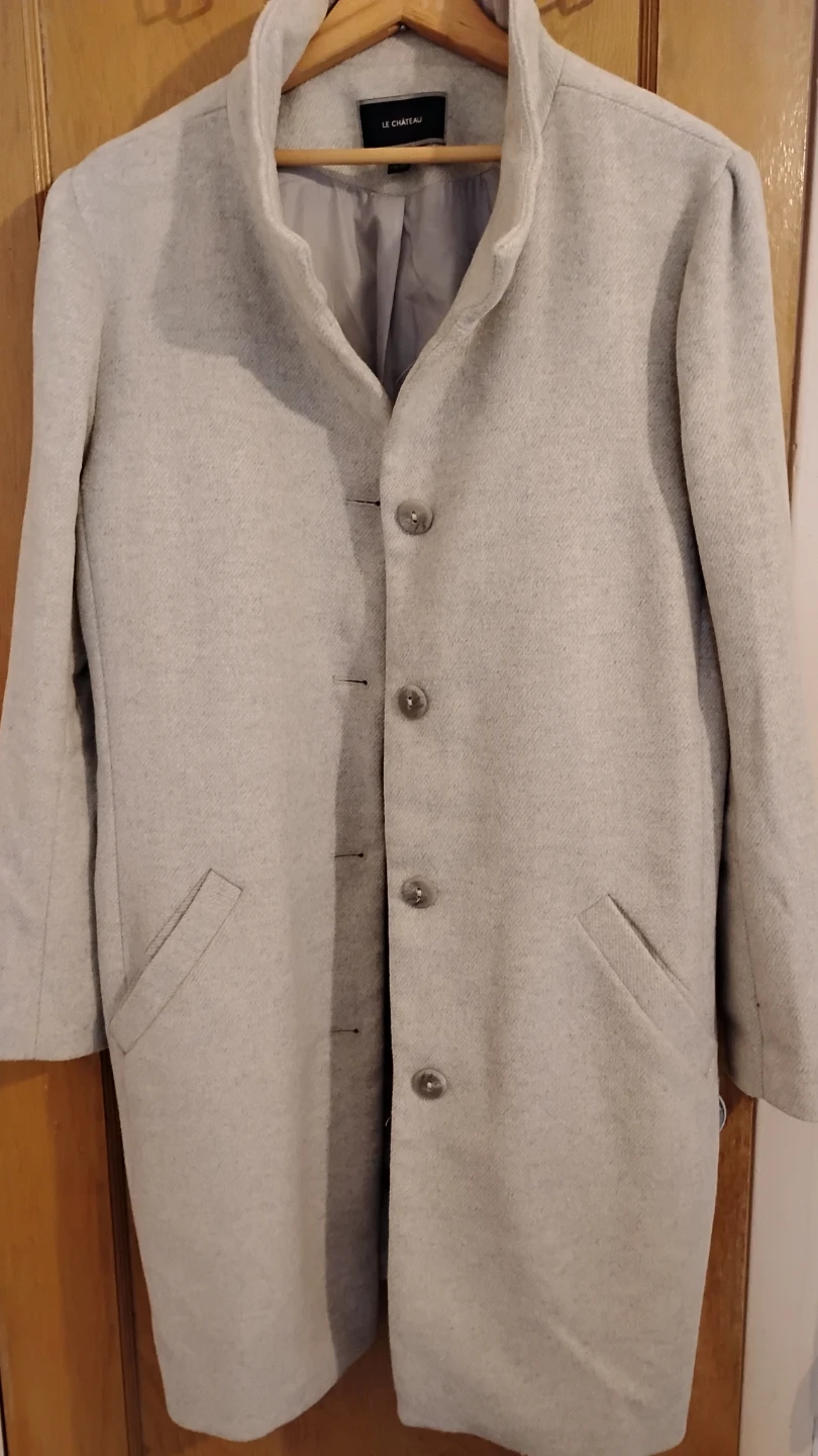 Le Château Light Grey Wool Blend Coat - Size TTG/XXL - photo 4