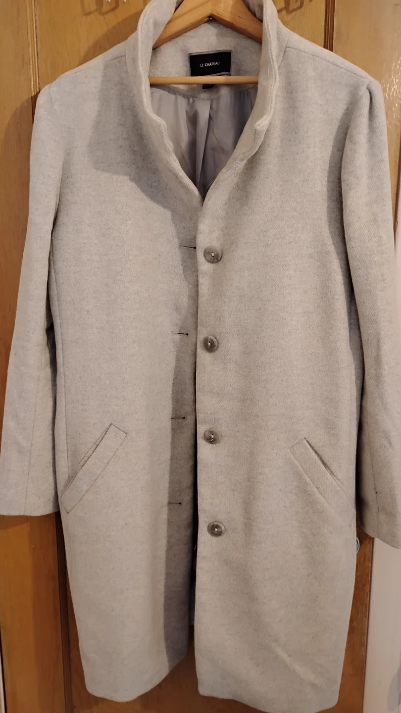 Le Château Light Grey Wool Blend Coat - Size TTG/XXL - photo 5