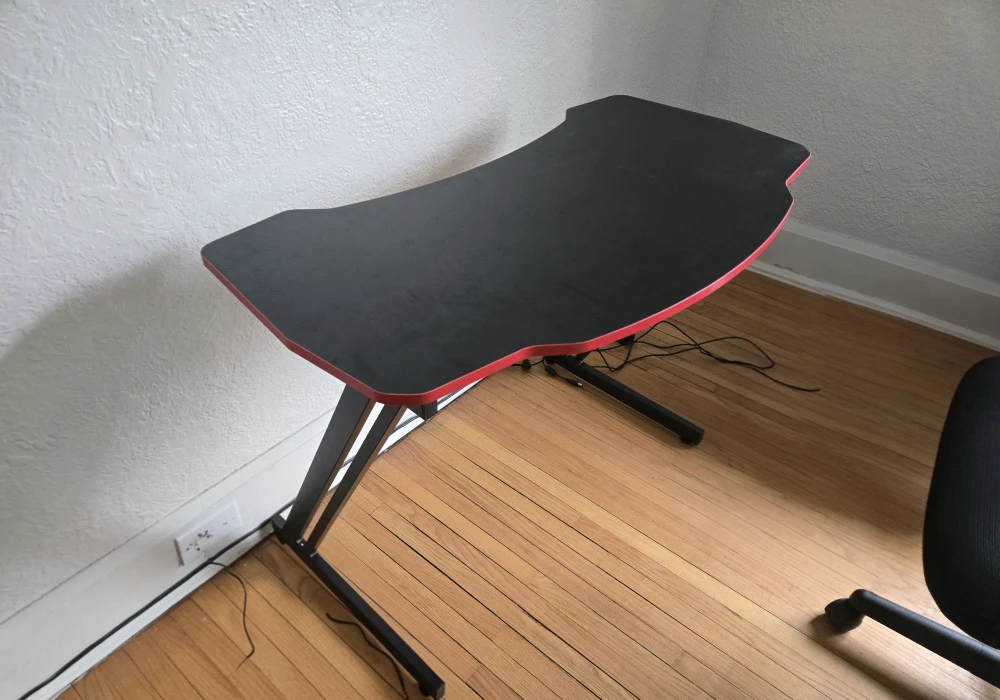 Black and Red Gaming Desk