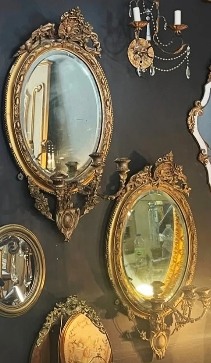Pair of Antique 200 year old sconces with candle holders - photo 2
