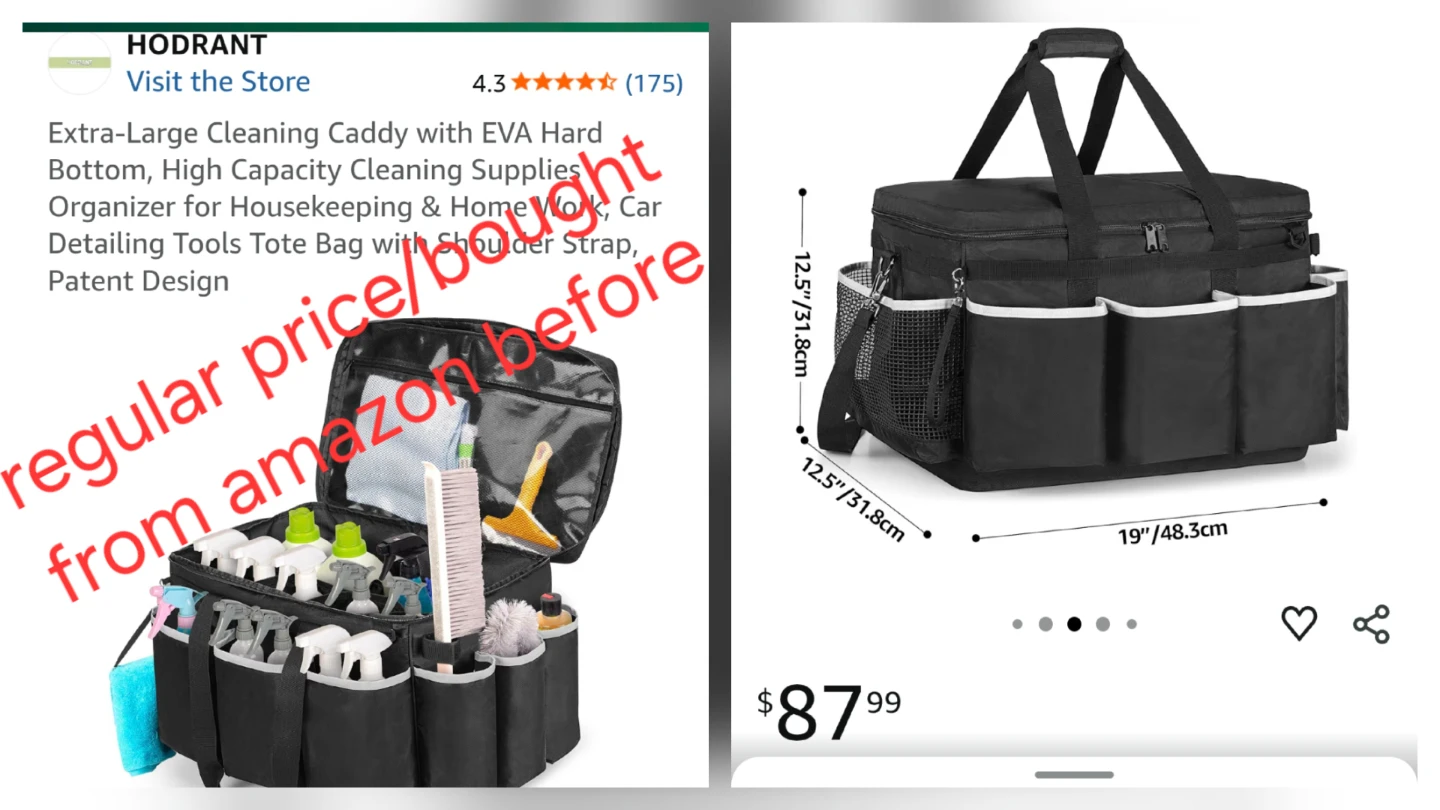 Extra-Large Cleaning Caddy Organizer Tote Bag