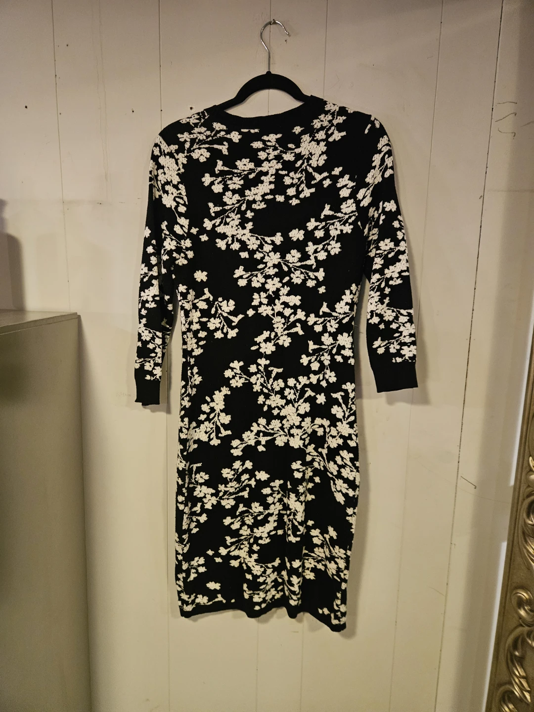 Calvin Klein Black Floral Knit Dress - photo 3